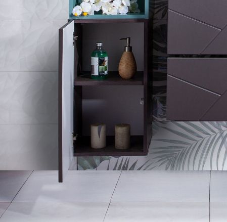 Подвесной шкаф Бриклаер Кристалл 60 подвесной Ясень Анкор темный