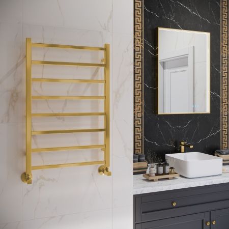 Полотенцесушитель водяной Terminus Ватикан П8 50х80, брашированное золото, артикул 4670078566294