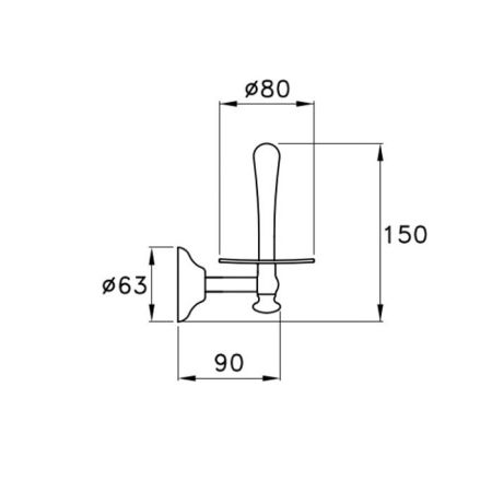 Stella Roma Держатель запасного рулона туалетной бумаги, подвесной 1035 цвет: хром, артикул RM 10016 CR00