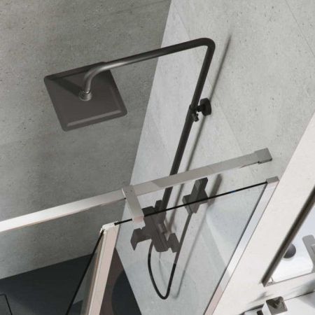 Система для душа наружного монтажа EXCELLENT Rain Keria AREX.2081BL (черный мат), артикул AREX.2081BL