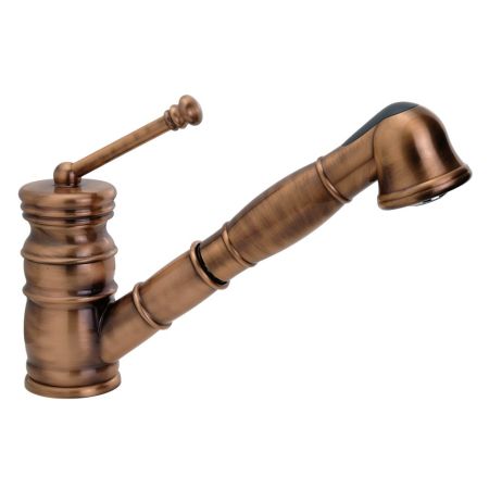 CUCINA QUEEN Смеситель для кухни моноком., c выдвижной лейкой, медь, артикул 18302