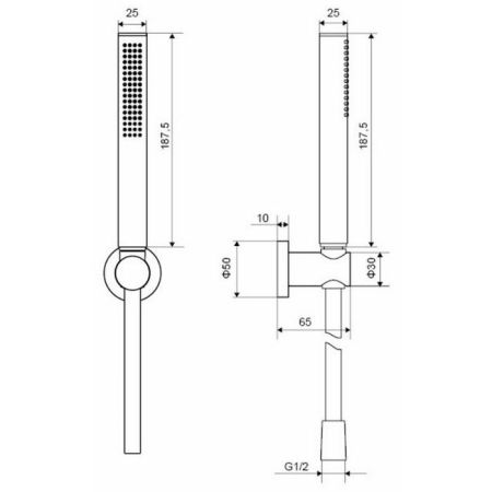 Душевой гарнитур точечный EXCELLENT Loka AREX.SET.023WH (белый мат), артикул AREX.SET.023WH