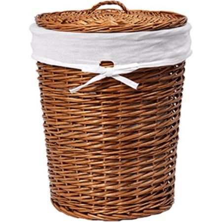 Корзина для белья WasserKRAFT Leine 37x37x48 WB-350-M с крышкой Коричневая