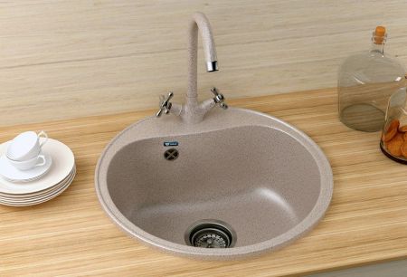 Кухонная мойка Ulgran U-100-302, песочный, артикул U-100-302