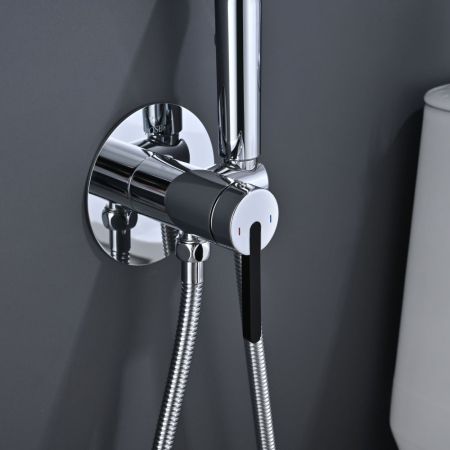Гигиенический душ со смесителем Rose R235, хром