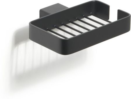 Gedy Lounge, настенная металлическая мыльница - решетка, цвет черный матовый, артикул 5412(14)