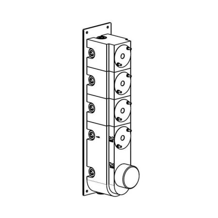 Carimali Встраиваемая часть для термостатического смесителя 4 выхода G 1/2’’, установка вертикальная, артикул W21048