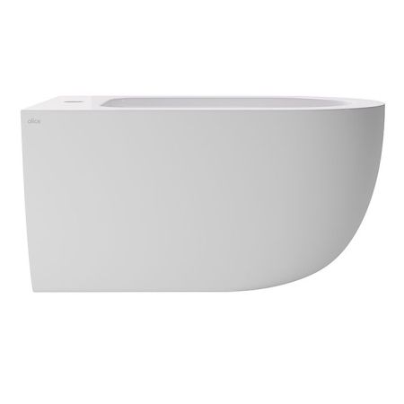 Биде, Alice, Unica, тип установки-подвесной, ширина, мм-350, глубина, мм-550, высота, мм-285, форма чаши-овальная, отверстия для смесителя-1, материал-керамика, вид грязеотталкивающего покрытия-Aliglaze+, крепления в комплекте, без сливного механизма, цве