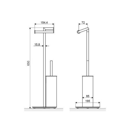 Ершик напольный с бумагодержателем EXCELLENT Kobo (хром) Ершик напольный с бумагодержателем EXCELLENT Kobo (хром)