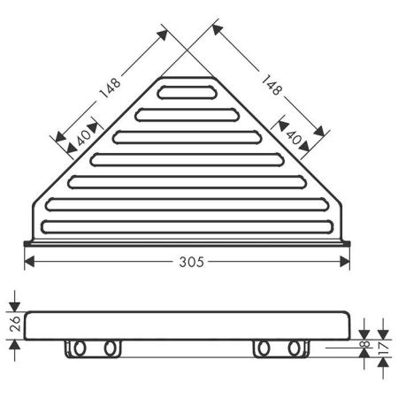 HG AddStoris Угловая корзинка, цвет: цвет: хром, артикул 41741000