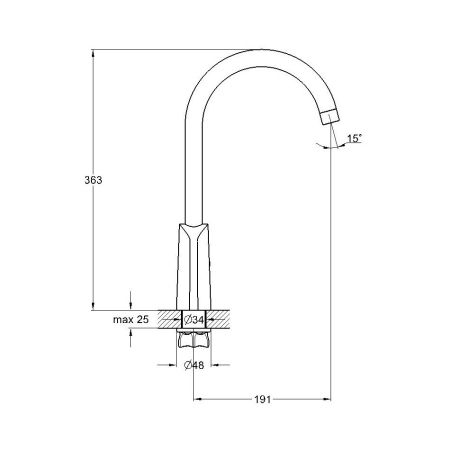 Смеситель для кухни G.Lauf ZOK4-A036YB, хром/черный