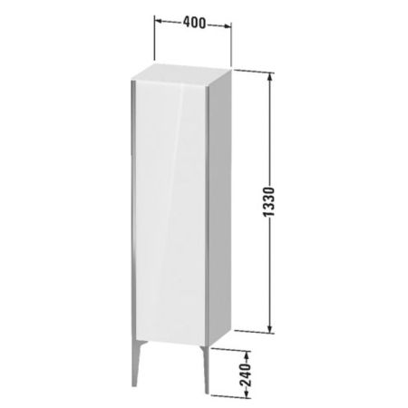 Duravit XViu запчасть - Ножки 240x25x10мм, алюминивые, в комплекте : 2шт., цвет: champagne matt, артикул XV9714B1