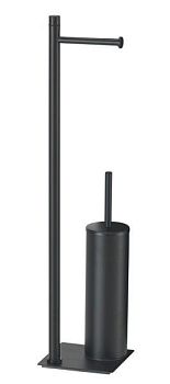 Gedy Trilly, стойка: бумагодержатель/металлический ерш, цвет черный матовый