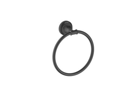 Полотенцедержатель кольцо AQUATEK, матовый черный AQ4512MB КЛАССИК, артикул AQ4512MB