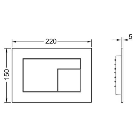 Клавиша смыва, TECE, TECEvelvet, для унитаза, ширина, мм-220, глубина, мм-5, высота, мм-150, тип смыва-двойной, тип управления-механический, цвет-бежево-коричневый, артикул 9240730