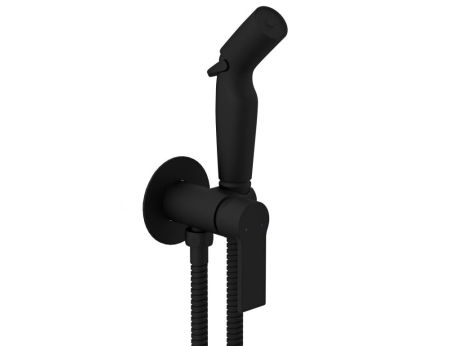 Смеситель Cersanit  с гигиеническим душем BRASKO BLACK встраиваемый однорычажный черный (64103), артикул 64103