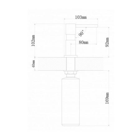 Дозатор для кухонной мойки Florentina КВАДРО 703.726.0000.306, капучино, артикул 703.726.0000.306