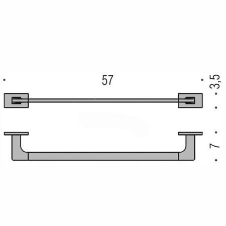 Colombo Look Полотенцедержатель 57 см, цвет: хром, артикул B1610.CR