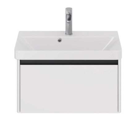 Тумба с раковиной подвесная Dreja Luxury 70 см, белый, артикул 99-2010-com