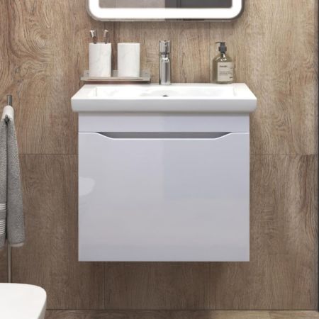 Тумба под раковину подвесная VIGO Grani 057 белый, 60 см, артикул 057 белый