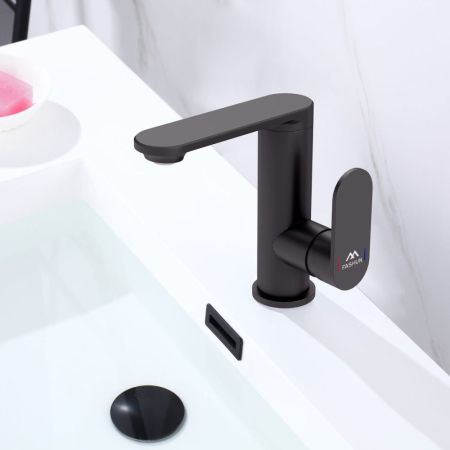 Смеситель для раковины FASHUN A8885-7, чёрный, артикул A8885-7