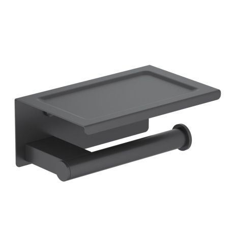 Бумагодержатель с полкой для телефона Timo Luiro черный (18543/03), артикул 18543/03