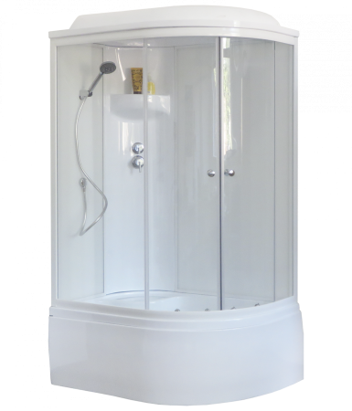 Душевая кабина Royal Bath RB 8120BK6-WT (белое/прозрачное) левая, артикул RB8120BK6-WT-L