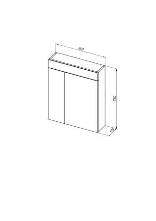 Зеркальный шкаф De Aqua Эколь 60 белый