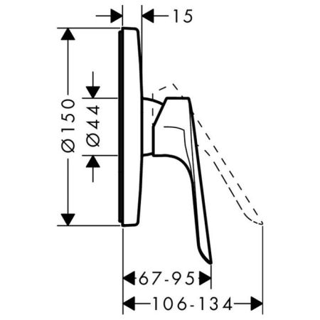 HG Logis E Встраиваемый смеситель для душа на 1 источник, внешняя часть, цвет: хром