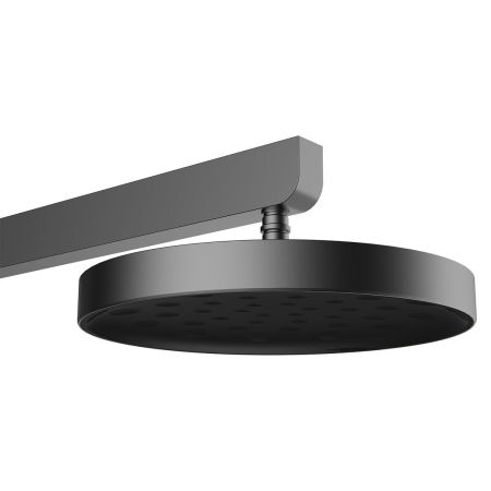 душевые стойки Vincea Душевая стойка Inspire VSFS-3I11GM с изливом, 30см верх душ, вороненая сталь,, артикул VSFS-3I11GM