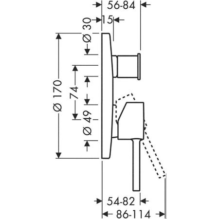 AX Starck Смеситель для ванны , цвет сталь, артикул 10418800