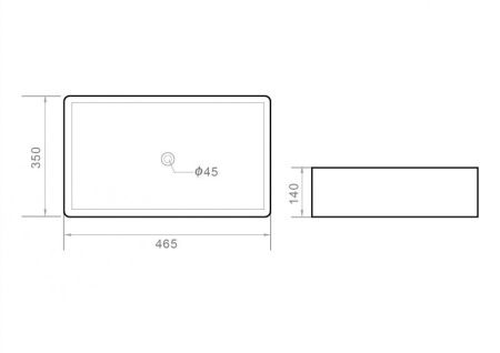 Раковина-чаша Orange 46 B02-460W Белая