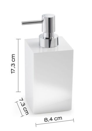 Gedy Sofia, настольный дозатор с пластиковой помпой, белый глянцевый, артикул SF80(02)