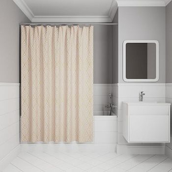 Штора для ванной IDDIS Base 200x180 см, Полиэстер, розовый (BG01P18i11)