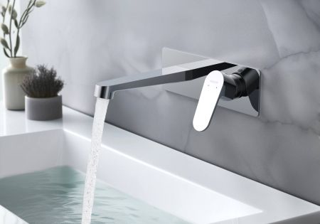 Смеситель для раковины настенный (внешняя и скрытая часть) AQUATEK AQ1213CR ОБЕРОН, артикул AQ1213CR