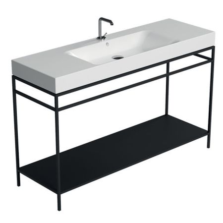 KERASAN Cento раковина подвесная/накладная 140х45см c 1отв под смеситель, цвет белый, артикул 353501*1