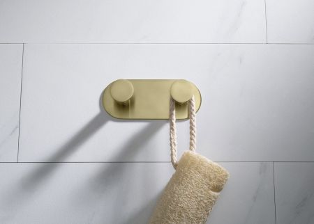 Вешалка-2 крючка Timo Saona 13014/17 золото матовое, артикул 13014/17