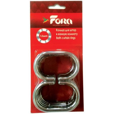 Кольцо для штор "С" хромир.пластик  12шт.