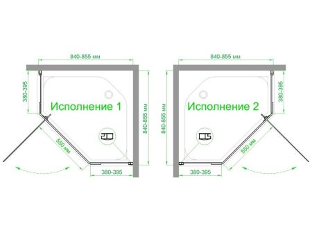 Душевой уголок Royal Bath RB 85TR-T-CH  85х85х200 (прозрачное), артикул RB85TR-T-CH