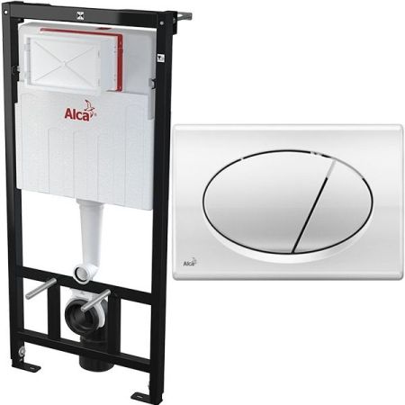 Инсталляция Alcaplast Sadromodul AM101/1120+M71 для унитаза со смывным бачком с клавишей смыва, артикул 1RUSSET+M71