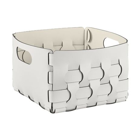 ADJ Корзинка Dubai, 25x25xH20 см., цвет: белый/панна котта, артикул 2044.10/16