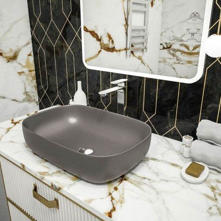 Раковина чаша Maretti FL13NS66-985, серая, артикул FL13NS66-985