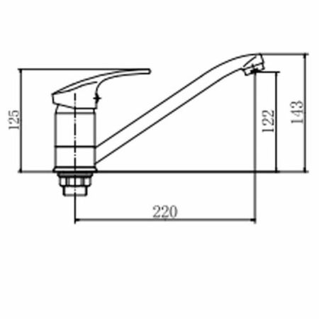 Смеситель для кухни FASHUN A4921, хром