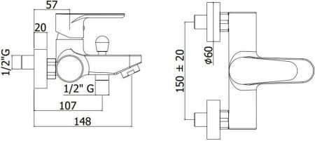 Смеситель для ванны с душем Paffoni Green GR022CR
