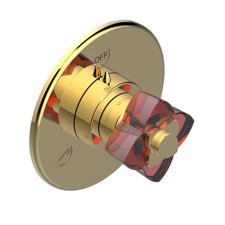 THG PETALE DE CRISTAL ROUGE Переключатель встраиваемый, внешняя часть, цвет полированное золото