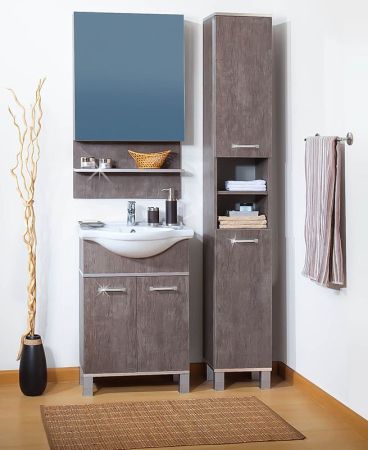 Тумба под раковину Бриклаер Карибы 60 Светлая Лиственница, артикул 4627125411267