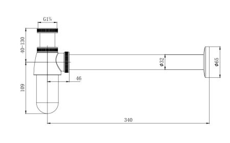Сифон AQUATEK AQ6011CR, артикул AQ6011CR