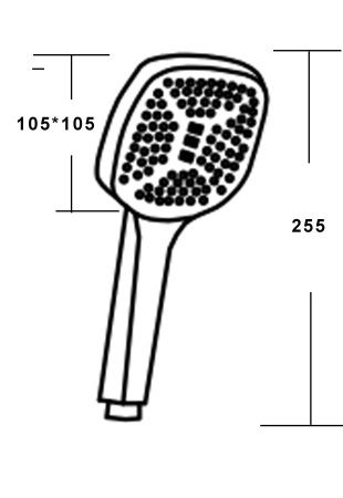 Ручной душ, 1 реж., диам. 105 артикул: VSP12, VODA