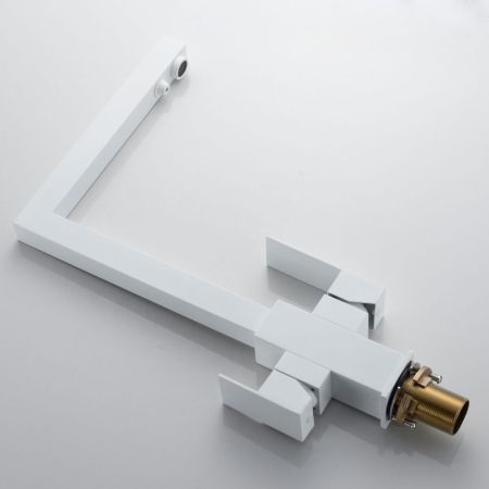 Смеситель для кухни с подключением фильтра Shevanik S148C, белый, артикул S148C