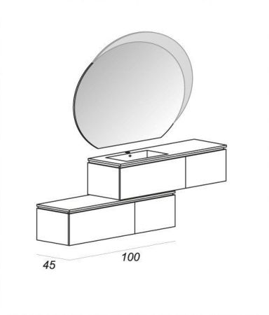 Мебель для ванной CEZARES AVRIL, артикул 50165